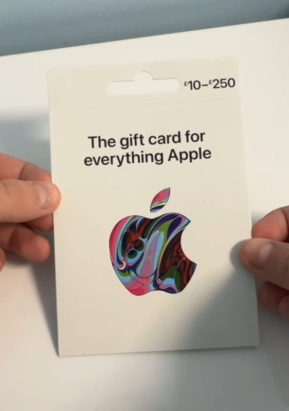 Person checking Apple gift card balance online in the UK using GCV